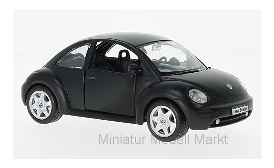 Maisto 31975M-BLACK VW New Beetle, matt-schwarz, Maßstab 1:25, ohne Vitrine 1:24