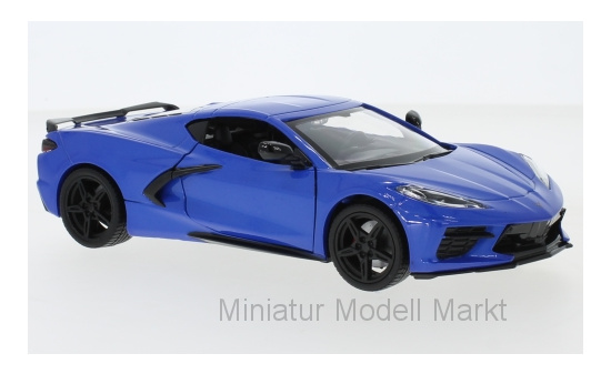 Motormax 79360blue Chevrolet Corvette C8 Stingray, metallic-blau, 2020 1:24