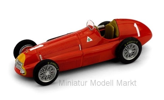 Brumm R036C Alfa Romeo 158, No.1, Formel 1, GP Großbritannien, J.M.Fangio, 1950 1:43