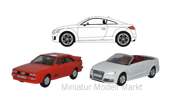 Oxford OXF76SET68 Audi 3er-Set: Quattro, TT und A3 Cabriolet 1:76