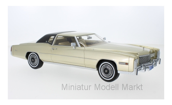 BoS-Models 388 Cadillac Eldorado Coupe, gold/matt-schwarz, 1976 1:18