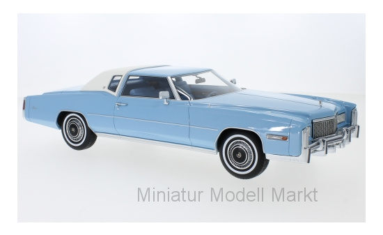 BoS-Models 328 Cadillac Eldorado, metallic-hellblau/weiss, 1976 1:18