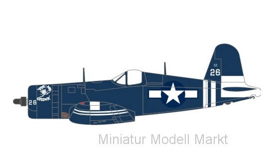 Oxford AC104 Chance Vought F4U-1D Corsair, USAF, USMC, VMF-512, USS Gilbert Islands, 1945 1:72