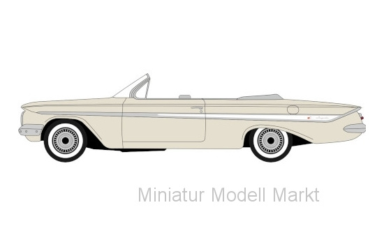 Oxford 87CI61005 Chevrolet Impala Convertible, hellbeige, 1961 - Vorbestellung 1:87