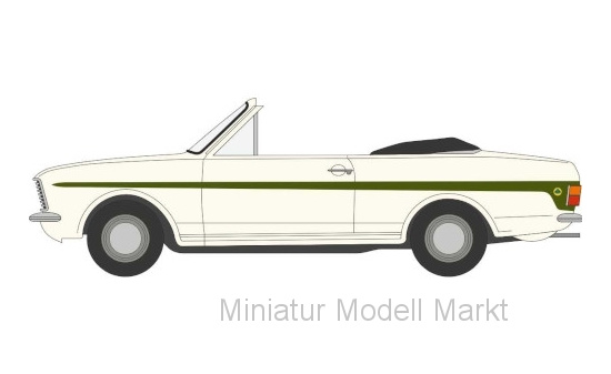 Oxford 43CCC002 Ford Cortina MkII Crayford Convertible, weiss/grün, RHD - Vorbestellung 1:43