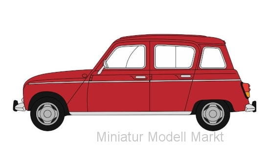 Oxford 76RN002 Renault 4, rot - Vorbestellung 1:76