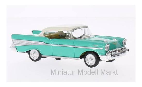 Lucky Die Cast 94201GREEN Chevrolet Bel Air, hellgrün/weiss, 1957 1:43