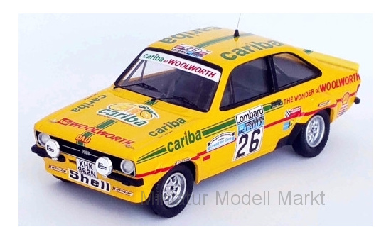 Trofeu RRUK49 Ford Escort MKII RS 1800, RHD, No.26, Cariba, Rallye WM, RAC Rally, A.Dawson/A.Marriott, 1977 1:43