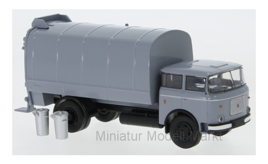 Brekina 71875 LIAZ 706 Müllwagen, grau, incl. 2 Mülltonnen, 1970 1:87