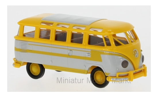Brekina 31845 VW T1b Samba, gelb/hellgrau, Reisebus-Dekor, 1960 1:87