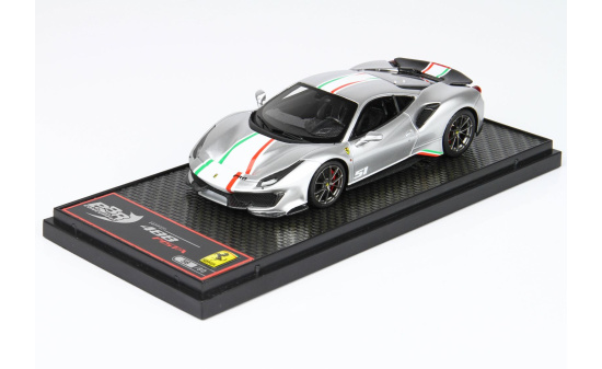 BBR BBRC216D Ferrari 488 Pista Piloti FerrariArgento Nurburgring 1:43