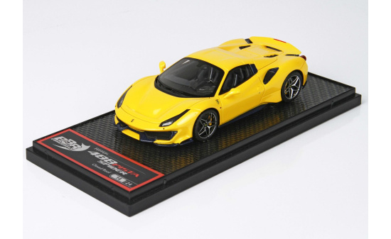 BBR BBRC219D1 Ferrari 488 Pista roof closedyelllow Modena 1:43