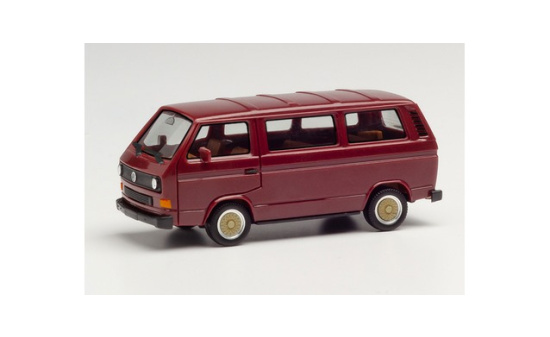 Herpa 420914 VW T3 Bus mit BBS-Felgen, weinrot 1:87