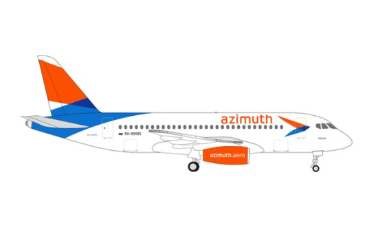Herpa 534796 Azimuth Airlines Sukhoi Superjet 100 RA-89085 