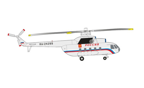 Herpa 571227 Rossiya Special Flight Unit Mil Mi-8P RA-24299 1:200