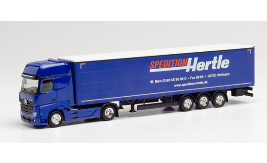 Herpa 942539 Mercedes-Benz Actros Gigaspace Gardinenplanen-Sattelzug 