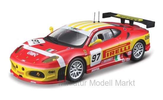 Bburago 18-36303RED Ferrari F430 GTC, No.97, BMS Scuderia Italia, Pirelli, 24h Le Mans, F.Babini/M.Malucelli/P.Ruberti, 2008 1:43