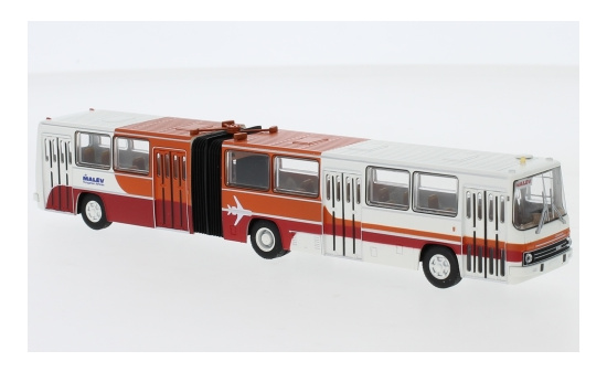 Brekina 59711 Ikarus 280.02 Gelenkbus, weiss/rot, Malev (H), 1985 1:87