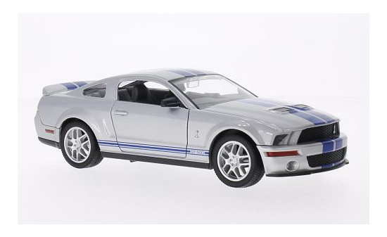 Lucky Die Cast 24208SILVER Shelby GT500, silber/blau, 2007 1:24