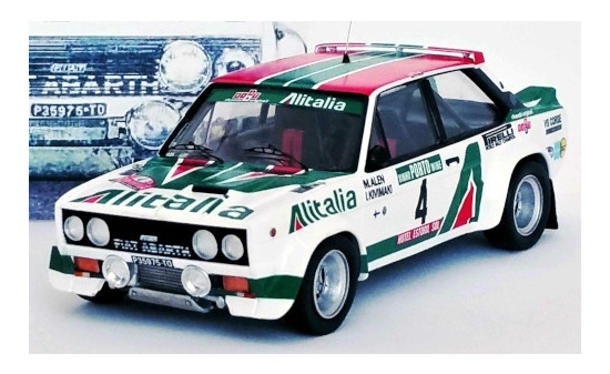 Trofeu RRAL99 Fiat 131 Abarth, No.4, VS Corse Olio Fiat,  Alitalia, Rally Portugal, Unfallfahrzeug, M.Alen/I.Kivimaki, 1978 1:43