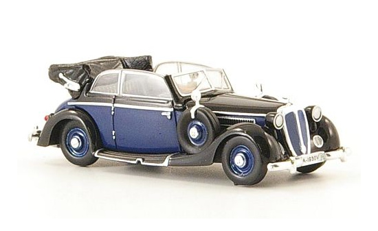 Ricko 38552 Horch 930V Cabriolet, blau/schwarz, 1939 1:87