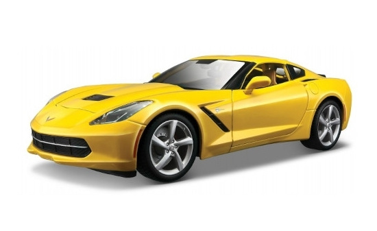 Maisto 31182YELLOW Chevrolet Corvette Stingray (C7), gelb, 2014 1:18