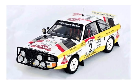 Trofeu RRCI02 Audi Sport quattro, No.2, HB Audi Team, Rallye WM, Rally Bandama, M.Mouton/A.Hertz, 1985 1:43