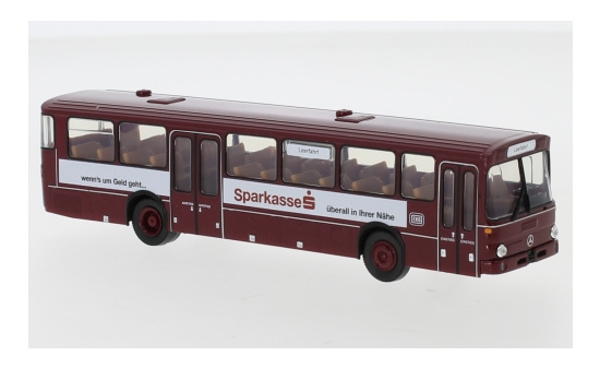 Brekina 50645 Mercedes O 307, dunkelrot, DB - Sparkasse, Überlandbus, 1972 - Vorbestellung 1:87