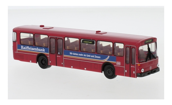 Brekina 50646 Mercedes O 307, rot, DB - Raiffeisenbanken, Überlandbus, 1985 - Vorbestellung 1:87