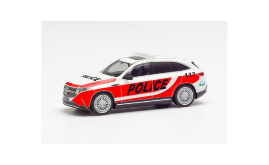 Herpa 095976 Mercedes-Benz EQC Police Schweiz / Erprobungsfahrzeug - Vorbestellung 1:87