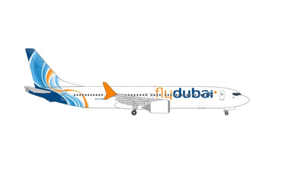 Herpa 535076 Fly Dubai Boeing 737 Max 9 1:500
