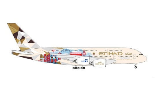 Herpa 535007 Etihad Airways Airbus A380 