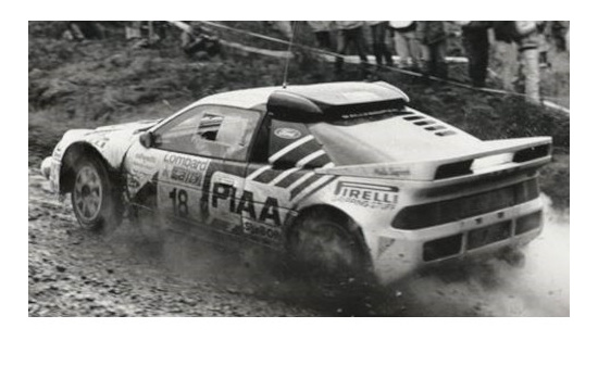 IXO RAC317 Ford RS200, No.18, Rallye WM, RAC Rally, S.Andervang/D.West, 1986 1:43