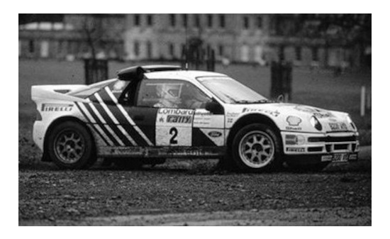 IXO RAC315 Ford RS200, No.2, Rallye WM, RAC Rally, S.Blomqvist/B.Berglund, 1986 1:43