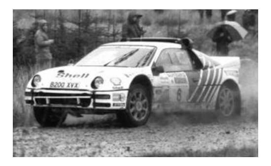 IXO RAC314 Ford RS200, No.6, Rallye WM, RAC Rally, K.Grundel/B.Melander, 1986 1:43