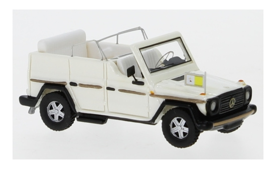 BoS-Models 87676 Mercedes 230 G Papamobil, metallic-weiss, 1980 1:87