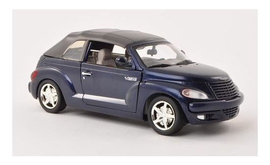 Motormax 73295MET-BLUE Chrysler PT Cruiser Convertible, metallic-dunkelblau, ohne Vitrine 1:24