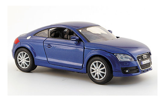 Motormax 73340MET-BLUE Audi TT Coupe, metallic-blau, 2007 1:24