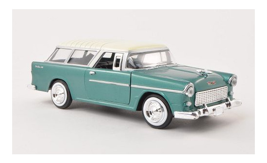 Motormax MOM73248GREEN Chevrolet Bel Air Nomad - grün (Metallic) , beige 1:24