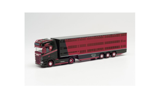 Herpa 313391 Scania CS 20 HD Viehtransporter-Sattelzug Hachmeister (Niedersachsen/Ilsede) 1:87