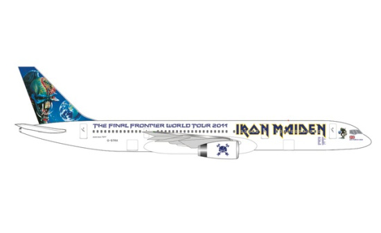 Herpa 535267 Iron Maiden (Astraeus) Boeing 757-200 Ed Force One - The Final Frontier World Tour 2011 G-STRX 1:500