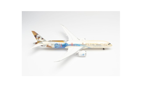 Herpa 571340 Etihad Boeing 787-9 Dreamliner Choose the USA A6-BLE 1:200