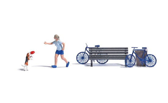 Busch 7899 A-Set: Hundefrisbee - Vorbestellung 1:87