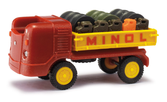 Busch 210008501 M21 mit Fassladung »Minol« 1:87