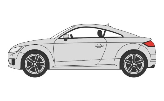 Oxford OXF76TT003 Audi TT (FV) - silber 1:76