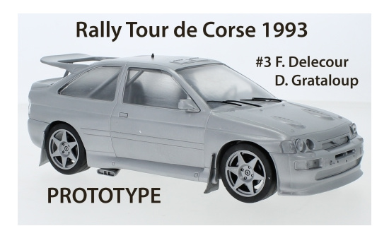 IXO 18RMC055A Ford Escort RS Cosworth, No.3, Rallye WM, Tour de Corse, F.Delecour/D.Grataloup, 1993 1:18