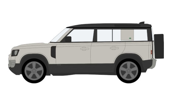 Oxford 76ND110X002 Land Rover Defender 110X, metallic-grau/schwarz, RHD 1:76