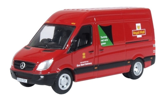 Oxford 76MSV003 Mercedes Sprinter Van, RHD, Royal Mail , Eco Start Delivery 1:76