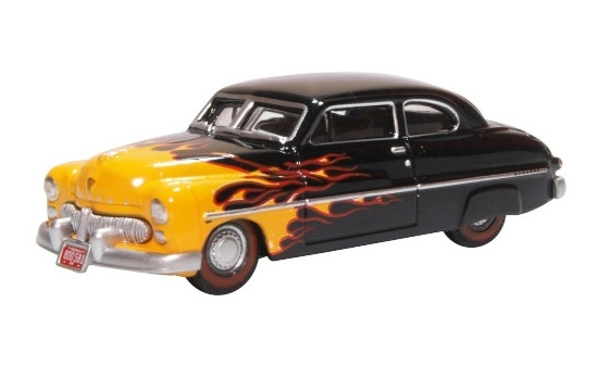 Oxford 87ME49009 Mercury Custom Coupe, schwarz/Dekor, Hot Rod, 1949 1:87