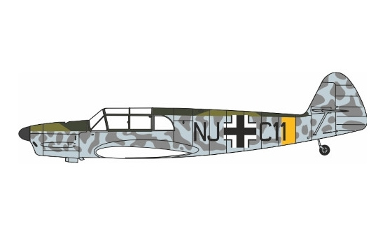 Oxford AC107S Messerschmitt Bf108, Duxford, ohne Dekor - Vorbestellung 1:72